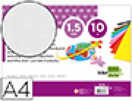Goma eva liderpapel din a4 60 gr espessura 1,5mm branco pack 10 folhas , Liderpapel , 78488 , 8423473784888